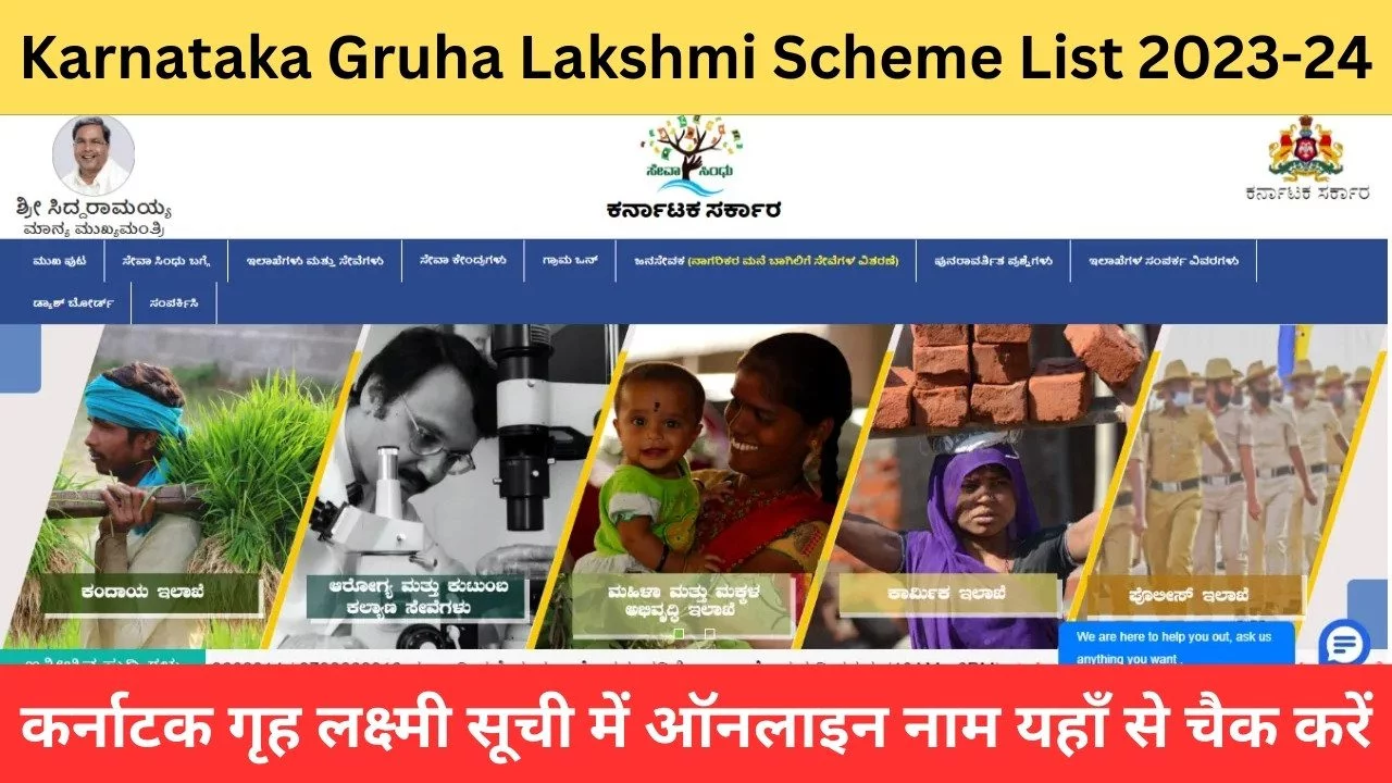 Karnataka Gruha Lakshmi Scheme List